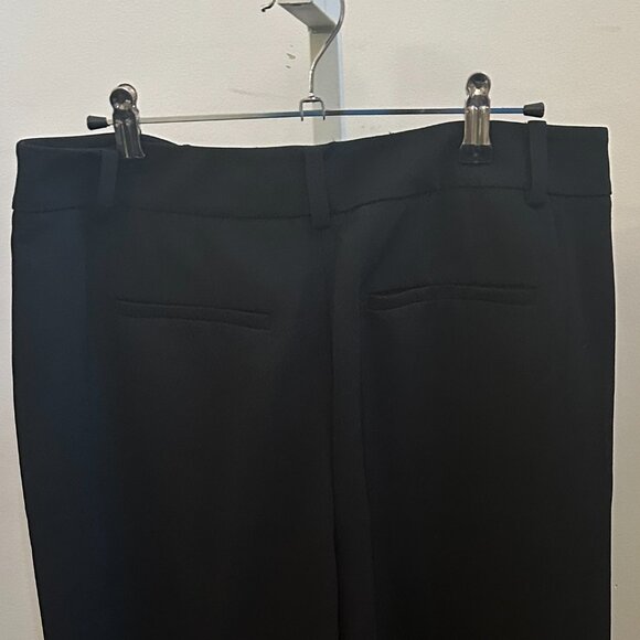 White House Black Market Black Cropped Wide Leg Lined Dress Pants Sz 10 - Picture 12 of 12